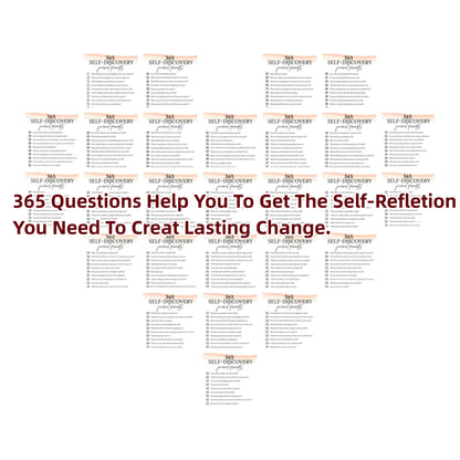365 Self-Discovery Journal Prompts for Personal Improvement and Development, English/Spanish Language, 8.3*5.5 inch Size, Includes 365 Questions