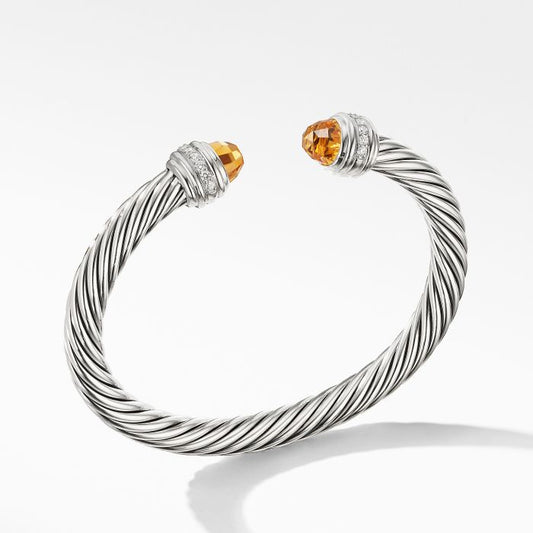 Luxury S925 Cable Bracelet with Citrine