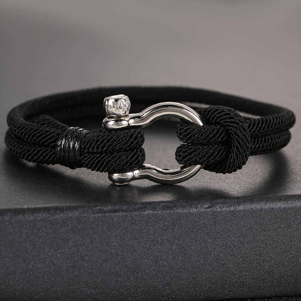 Anchor Style Braided Rope Bracelet