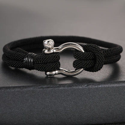 Anchor Style Braided Rope Bracelet