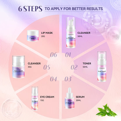 One Set Of Collagen & Retinol Skincare, 6in 1 Collagen & Retinol Facial Kit