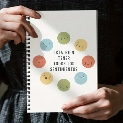 1pc Mental Health Journal with Spanish-Language Cover - Bilingual Counseling Notebook, Anxiety Relief & Emotional Expression Diary, for Women, Teens, Spanish Speakers - Mental Wellness Gift Idea