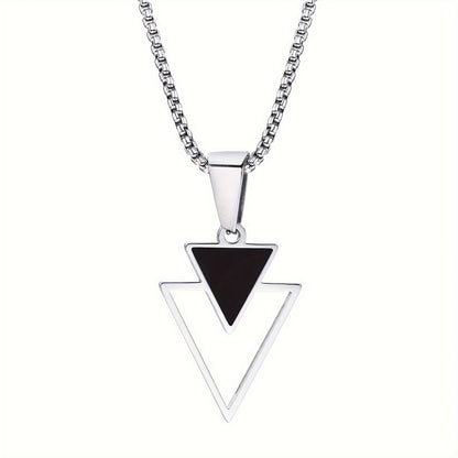 Double Layer Triangle Pendant Necklace