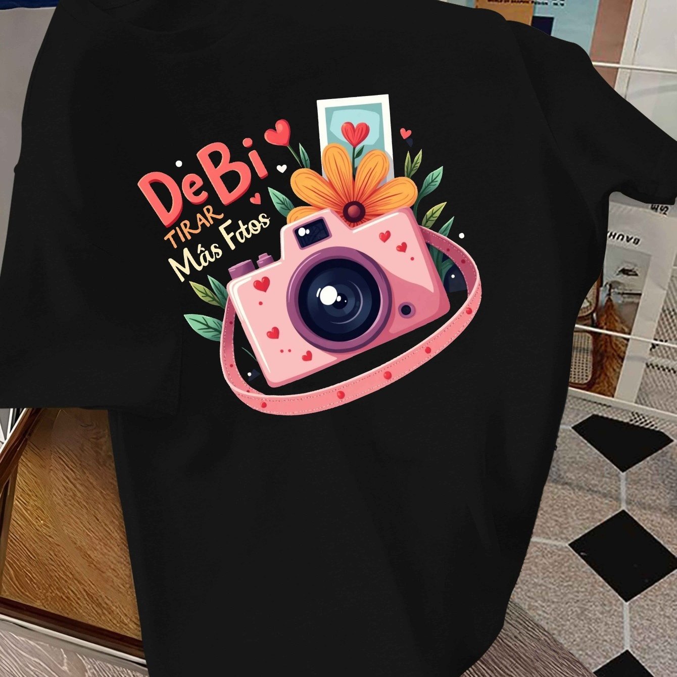 'I Had to Throw More Photos' Print T-Shirt