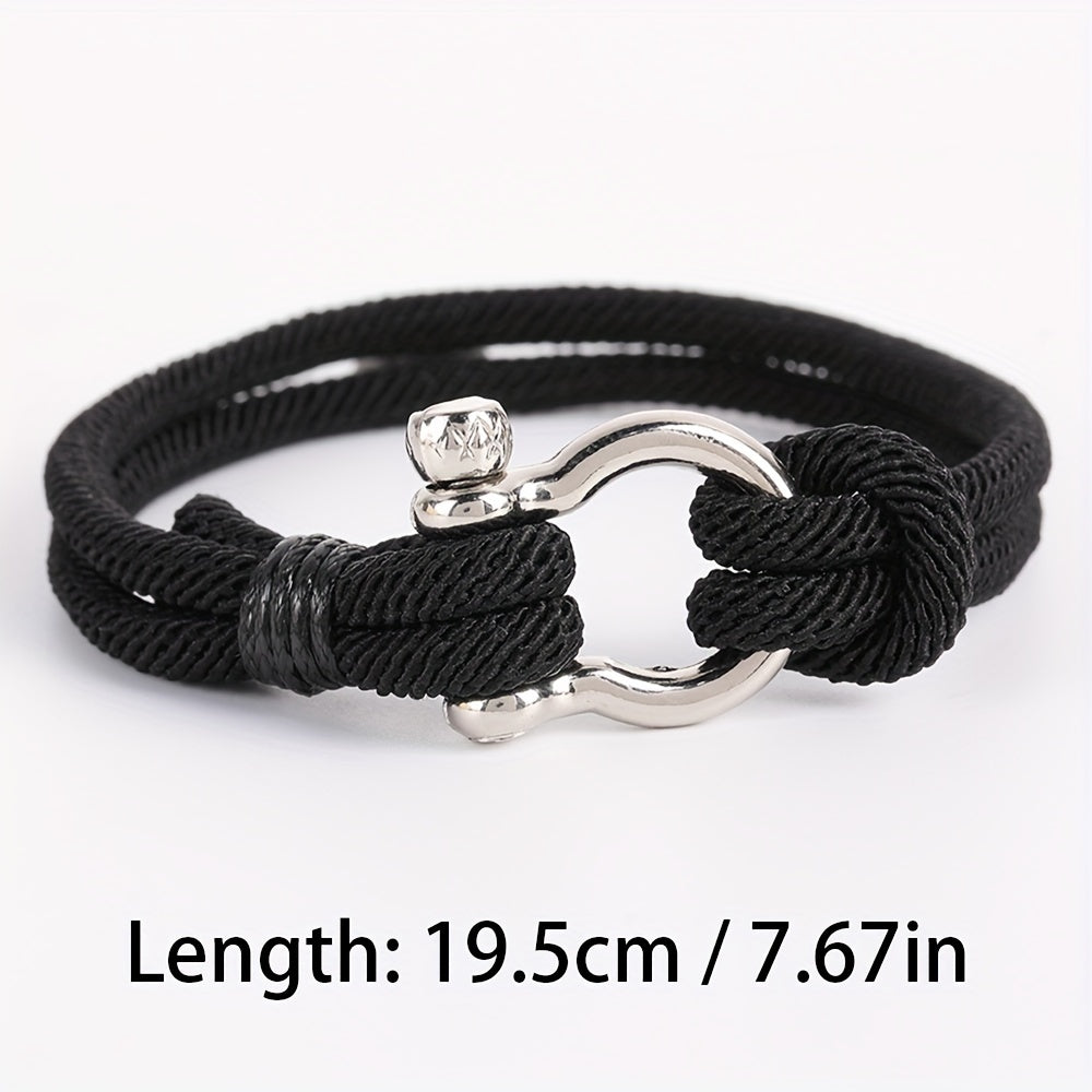 Anchor Style Braided Rope Bracelet