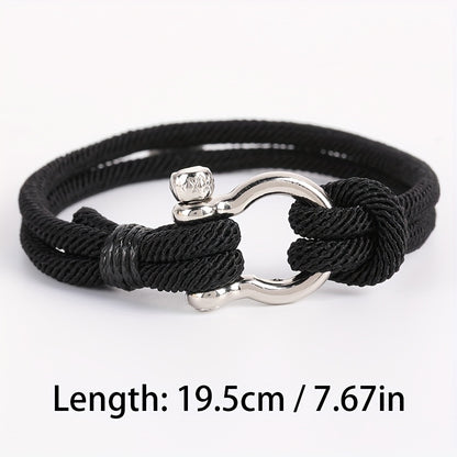Anchor Style Braided Rope Bracelet
