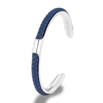 Classic Minimalist  Braided Faux Leather Cuff Bracelet