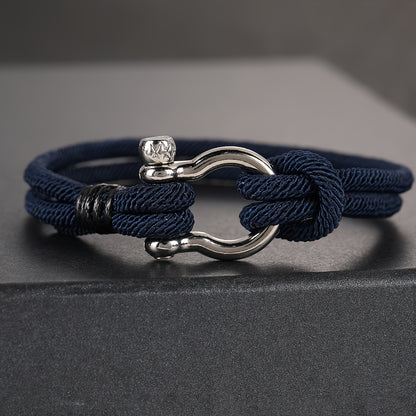 Anchor Style Braided Rope Bracelet