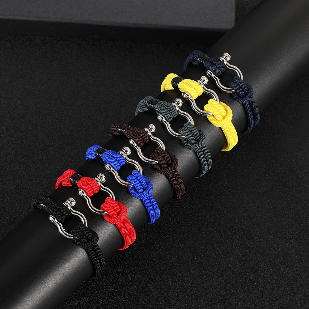 Anchor Style Braided Rope Bracelet