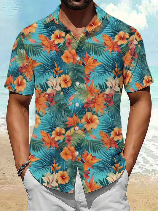 Palm Tree-style Short-sleeved Shirt