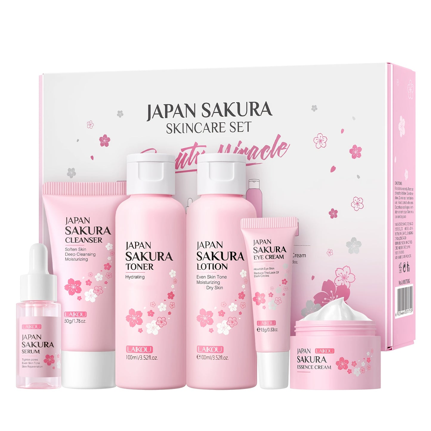 Skincare Set 6pcs Cleansing Toner Skincare Lotion Essence