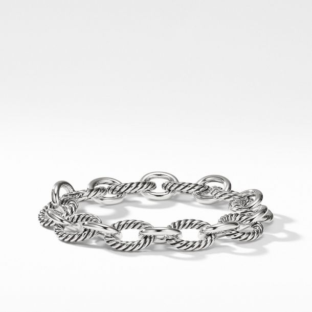 Silver Luxury Oval Chain Bracelet