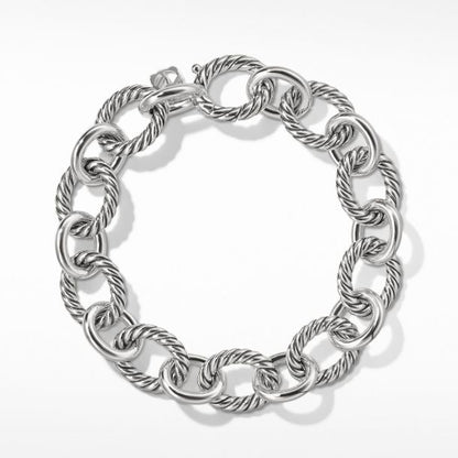 Silver Luxury Oval Chain Bracelet