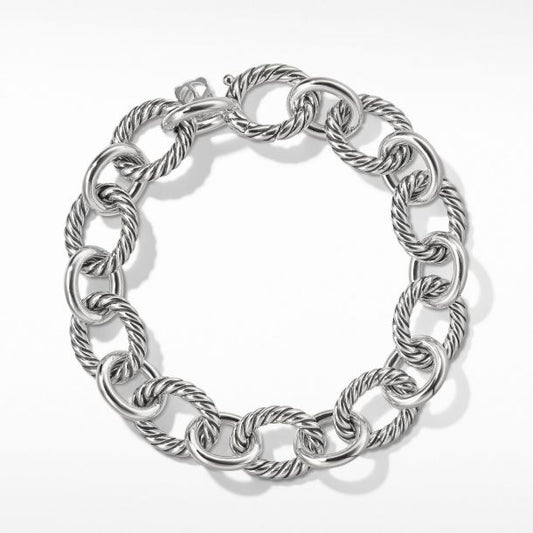 Silver Luxury Oval Chain Bracelet