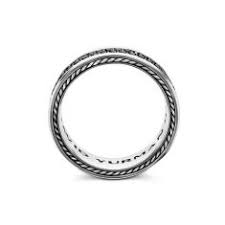 S925 Two Black Row Band Ring