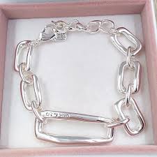 925 Sterling Silver Chain Bangle, Metal Beads