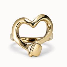 Gold Color Plated Straight to the Heart Ring
