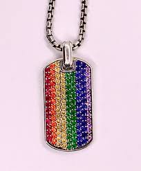 Silver Rainbow Tag