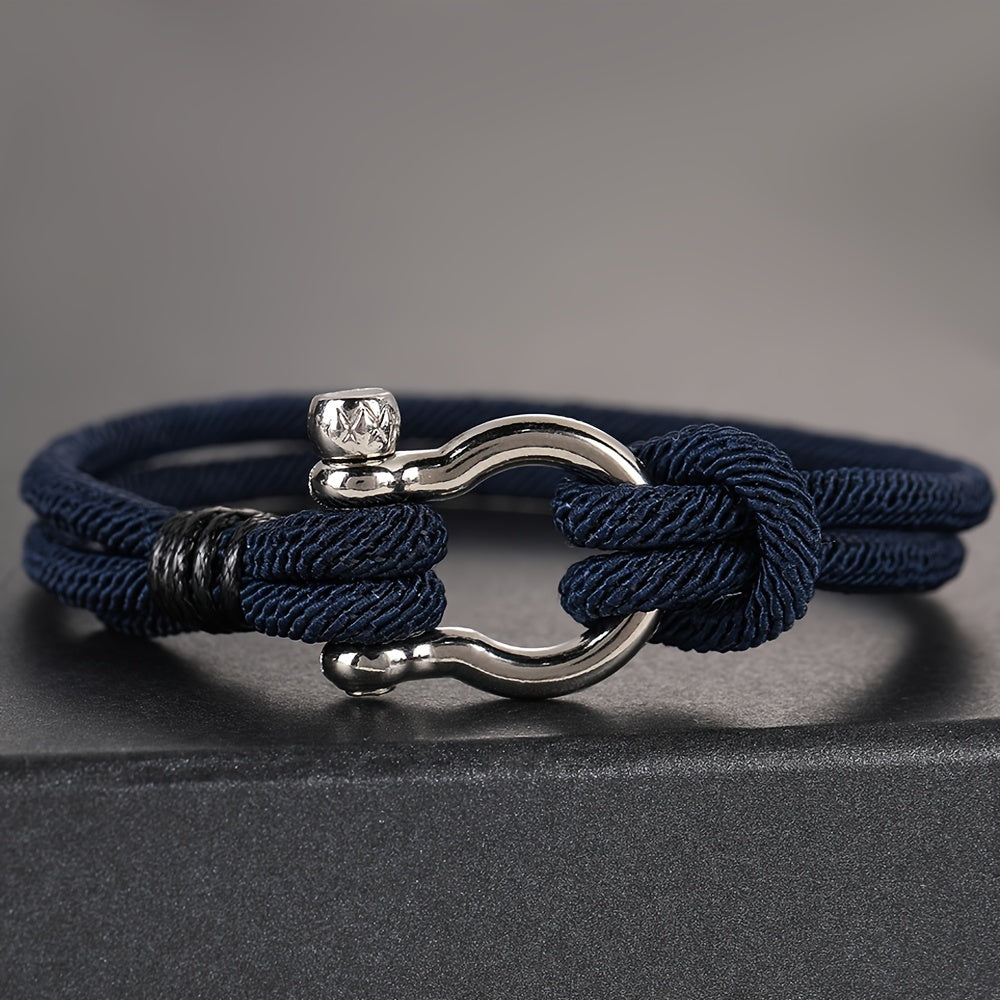 Anchor Style Braided Rope Bracelet
