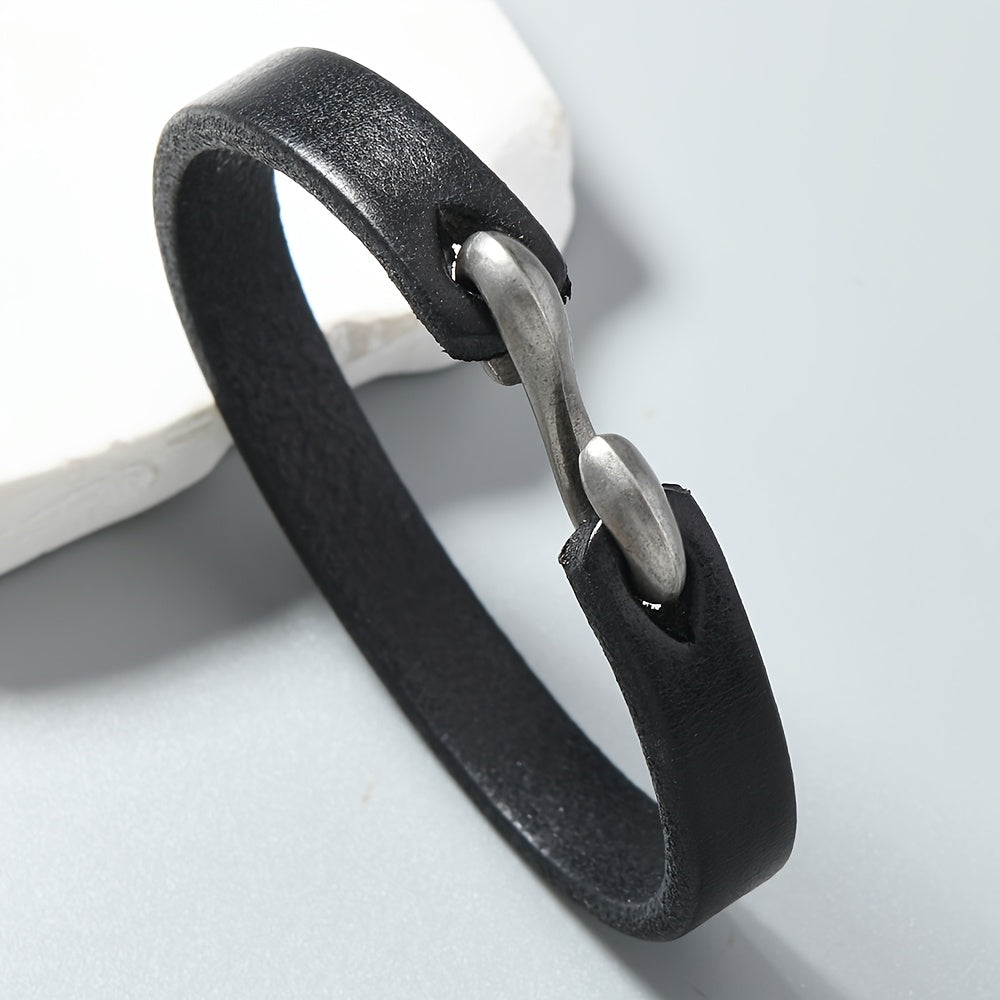 Leather Simple S Hook Bracelet
