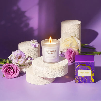 Bath Care Gift Box Set - Including Cup, Bath Bombs, Bath Salts, Candle