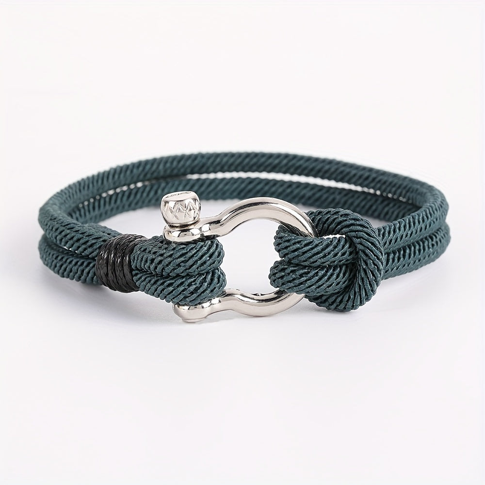 Anchor Style Braided Rope Bracelet