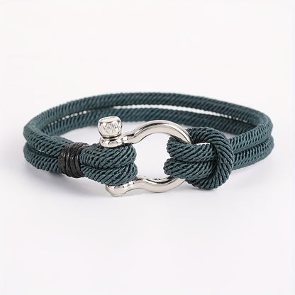 Anchor Style Braided Rope Bracelet