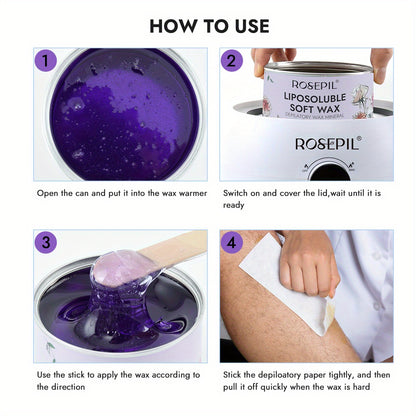 Natural Beeswax & Floral Soft Wax for Sensitive Light Beige - Low-Temperature Painless Hair Remova