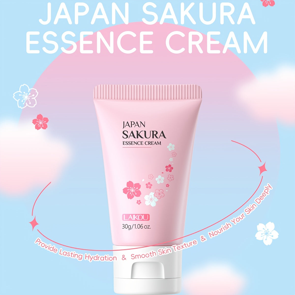 60-in-1 Sakura Skincare Set - All-in-One Facial Care Kit with Cleanser, Toner, Serum, Eye Cream, Face Cream, Masks