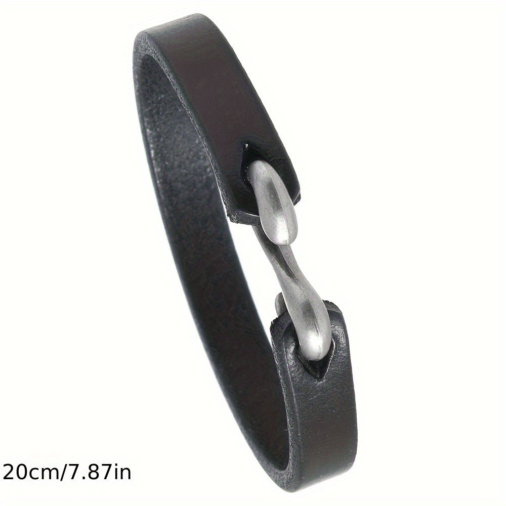 Leather Simple S Hook Bracelet