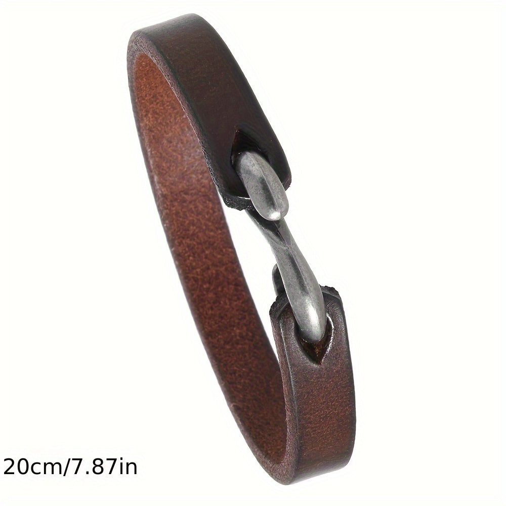 Leather Simple S Hook Bracelet