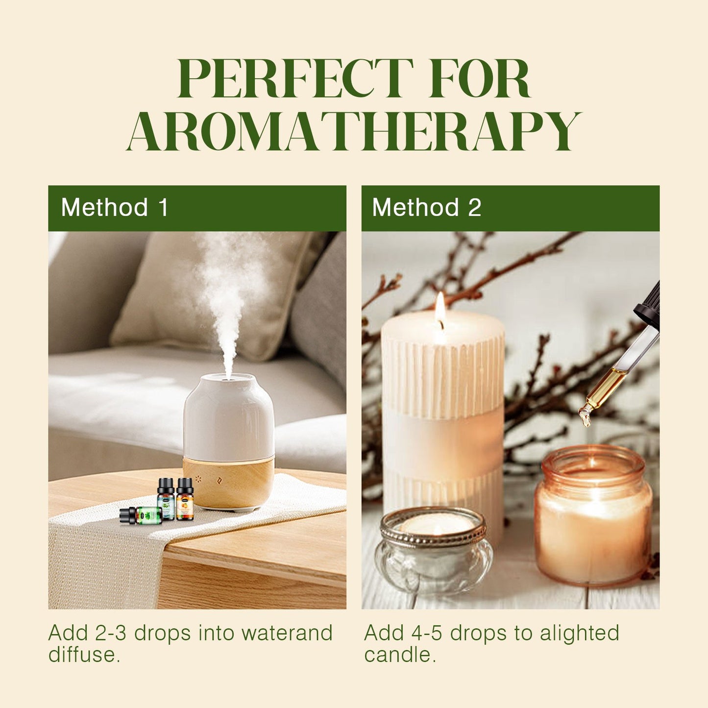 48X5ML Essential Oils Set, Essential Oil Kit for Diffuser - Sandalwood, Eucalyptus, Lavender, Tea Tree, Peppermint Oil