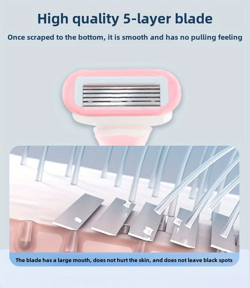 5pcs  Razor Set, Five-Blade Mini Scalp Shave