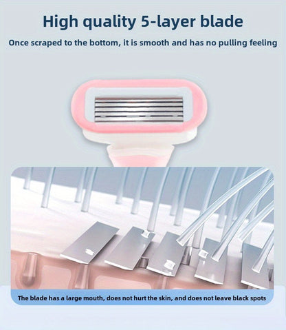 5pcs  Razor Set, Five-Blade Mini Scalp Shave