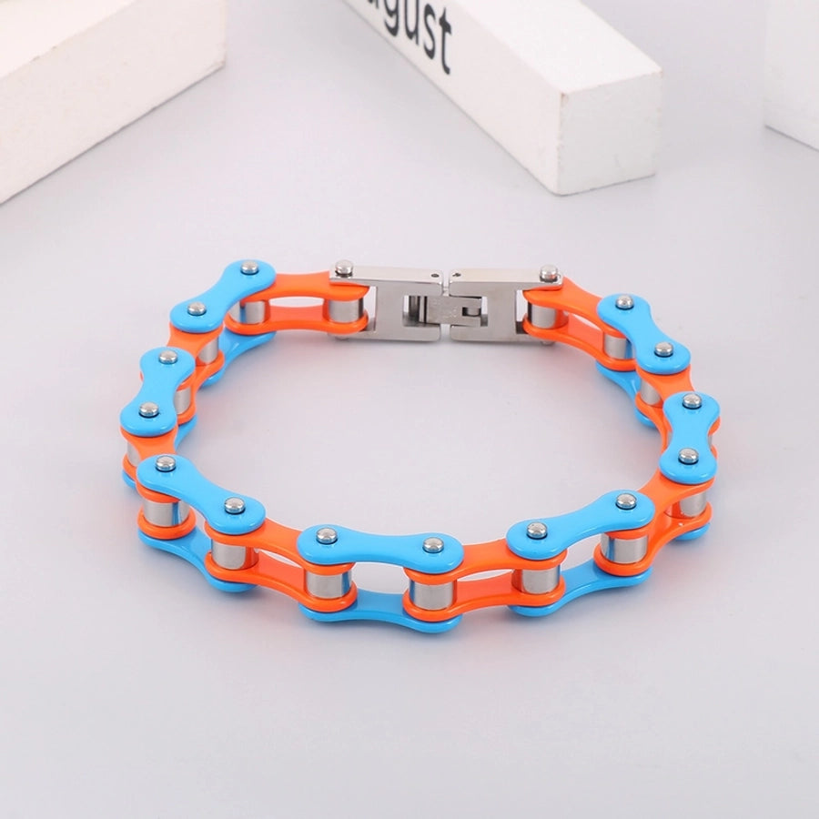 Color block solid color titanium steel bracelets