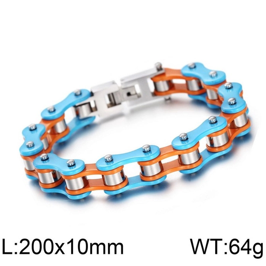 Color block solid color titanium steel bracelets