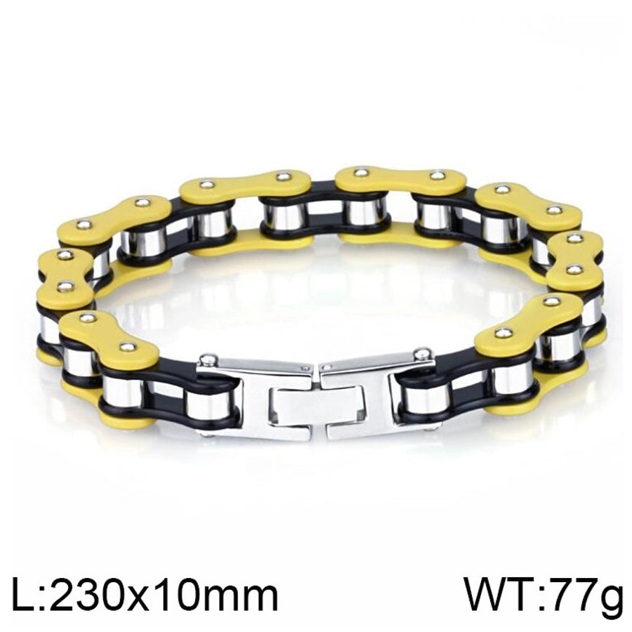 Color block solid color titanium steel bracelets