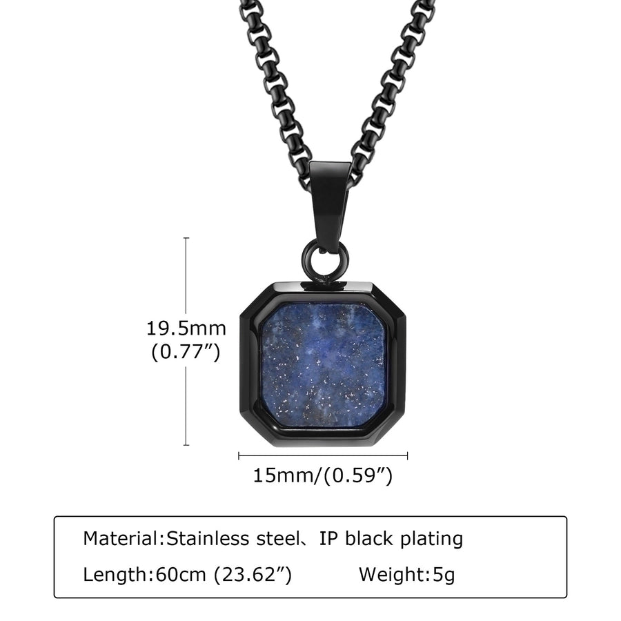 retro geometric titanium steel plating pendant necklace