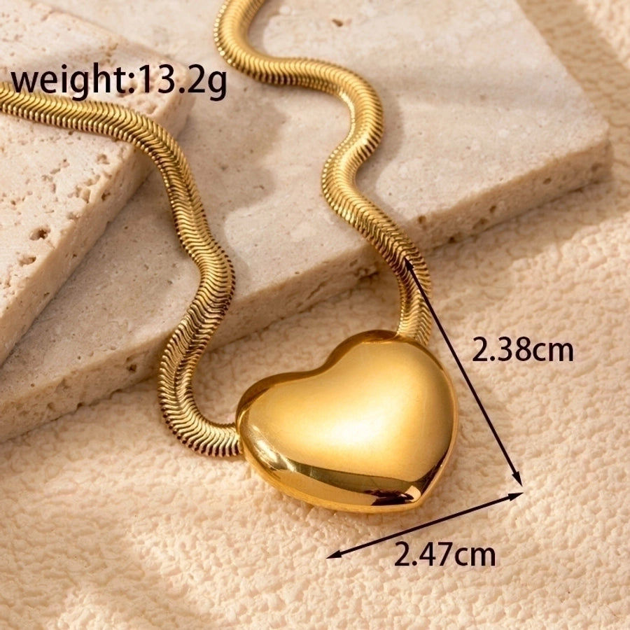 Heart Shape  Stainless Steel Plating Jewelry Set