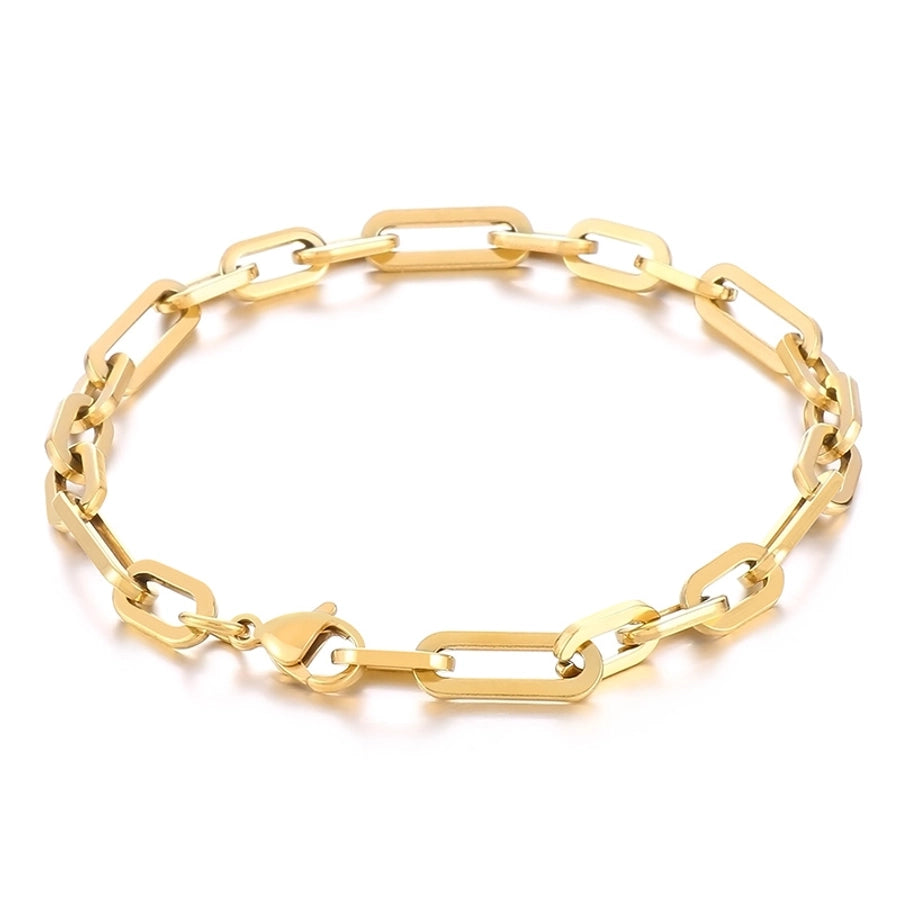 Casual Simple Style Solid Color Titanium Steel 18K Gold Plated Bracelets In Bulk