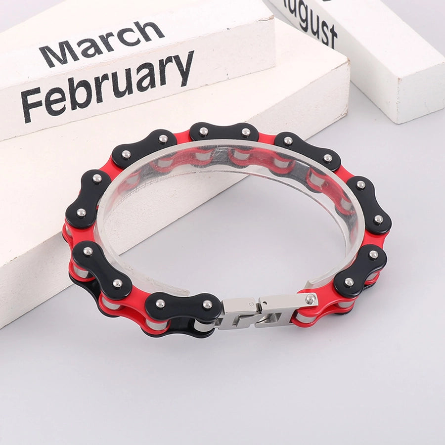 Color block solid color titanium steel bracelets