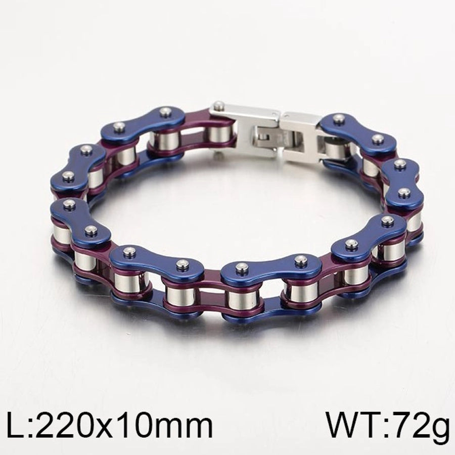 Color block solid color titanium steel bracelets