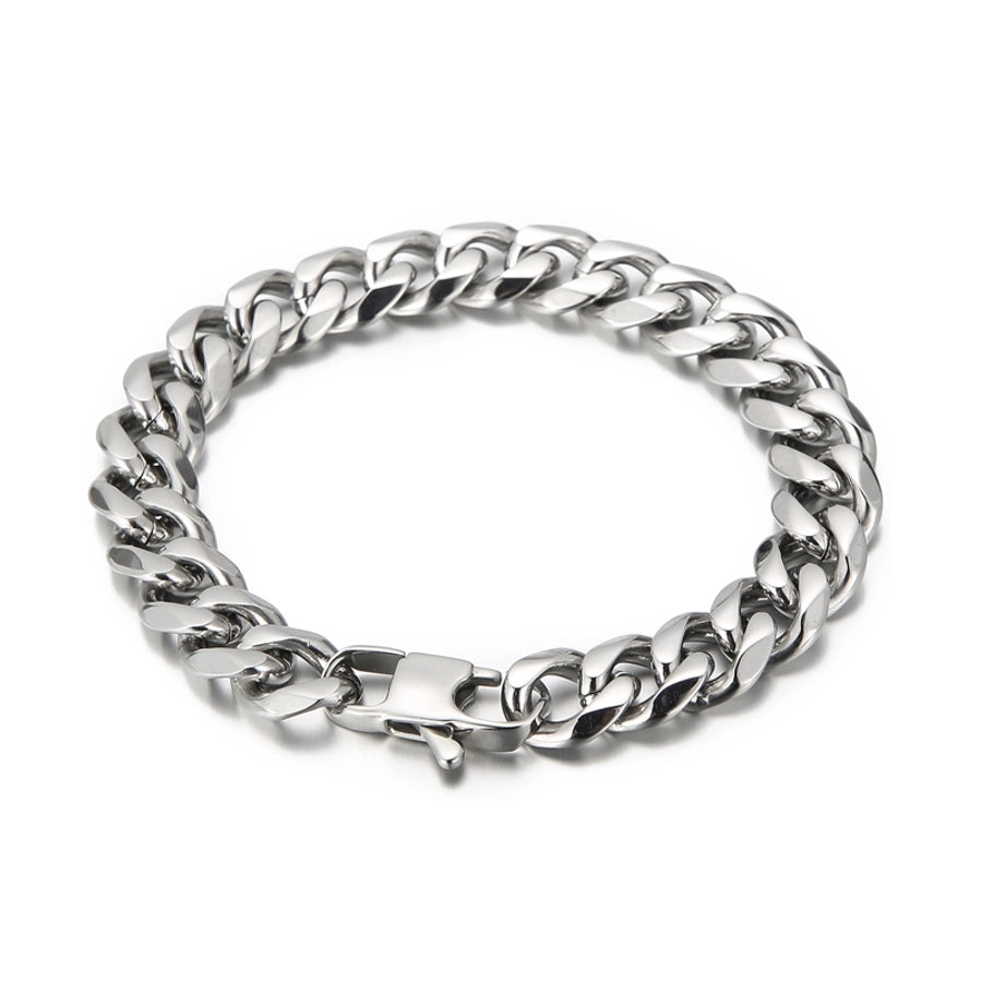 Fashion in europe and america 11mm cut titanium steel men's bracelet