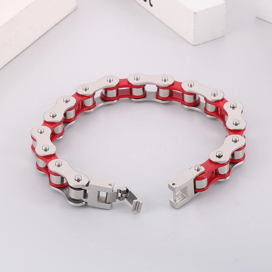 Color block solid color titanium steel bracelets