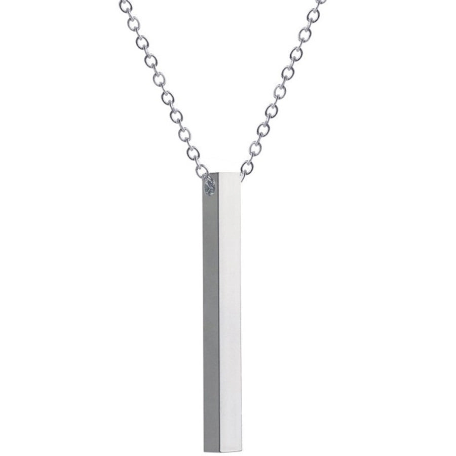 simple style geometric stainless steel titanium steel plating men's pendant necklace