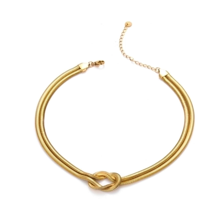 knot stainless steel plating 18k gold plated bracelets necklace