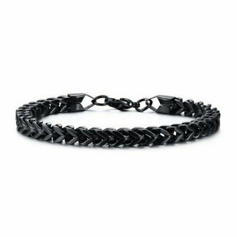 fashion solid color titanium steel chain bracelets