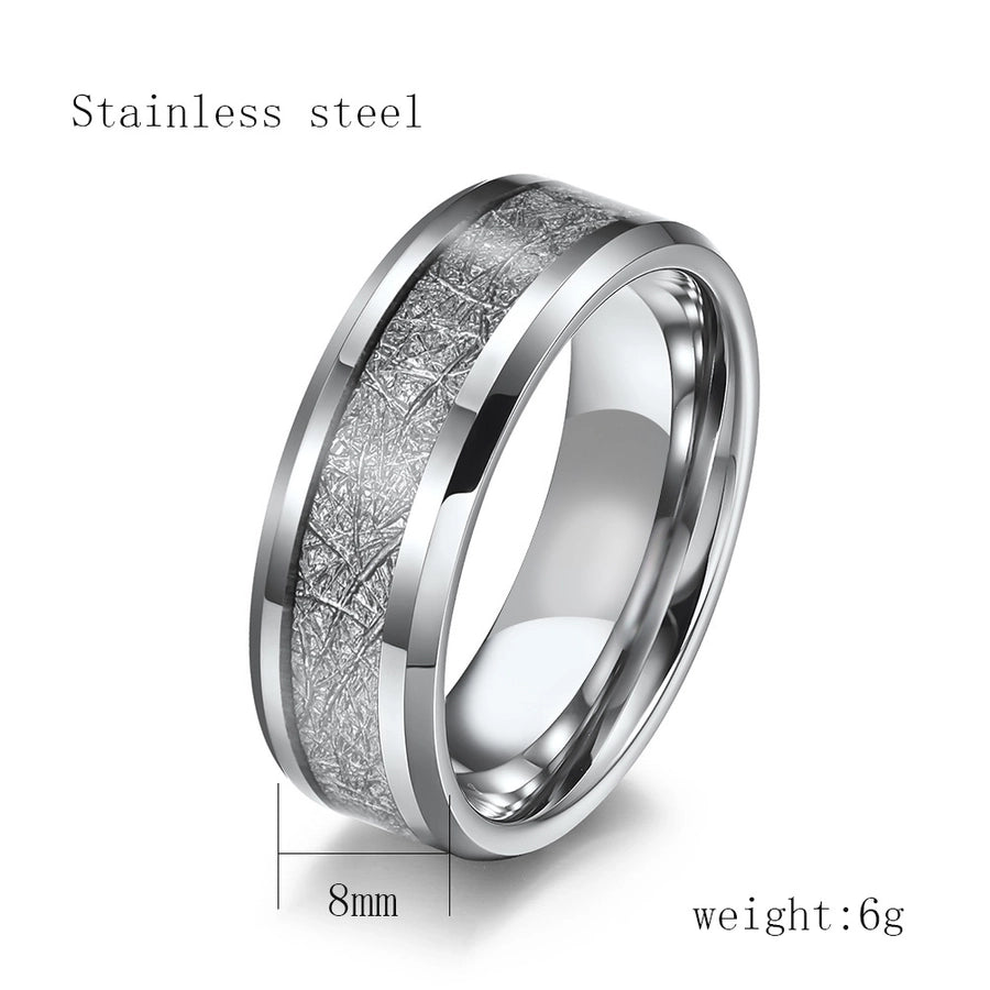 fashion geometric titanium steel plating rings