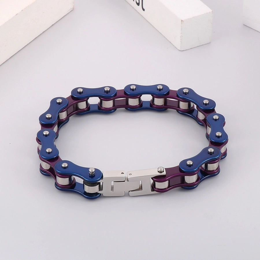 Color block solid color titanium steel bracelets