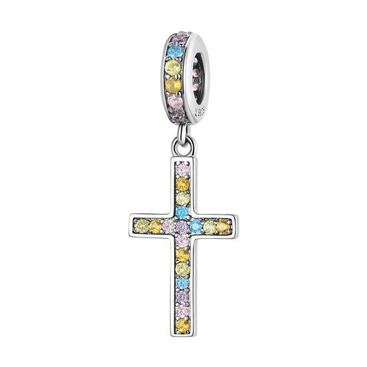 Aifule  Exclusive Vintage Style Colorful Cross S925 Sterling  Pendant Accessories in Stock